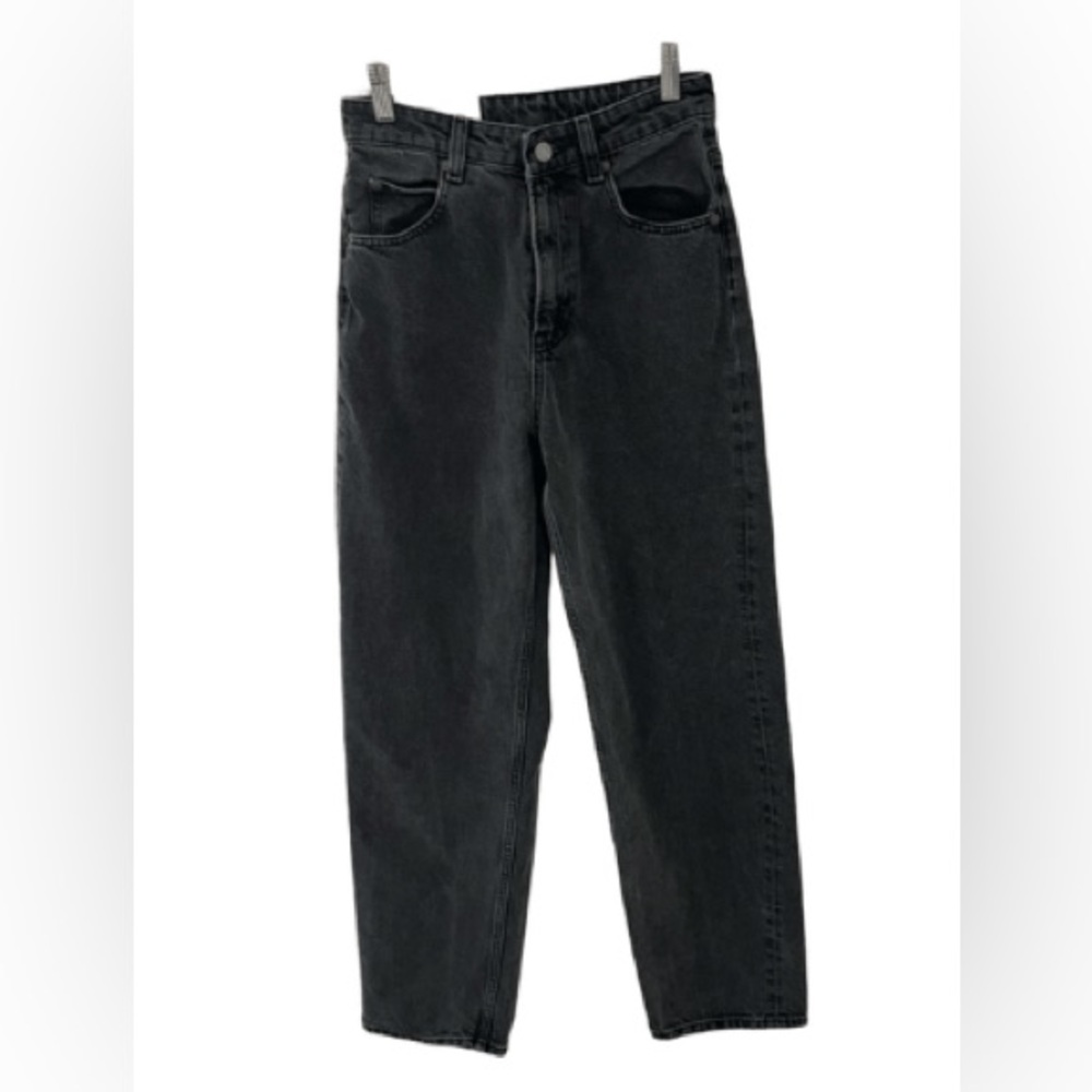 3/$20 H&M Black Denim High-Rise Straight Jeans 33/32